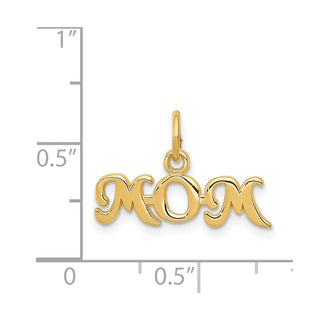 14k Yellow Gold Mom Charm K2630