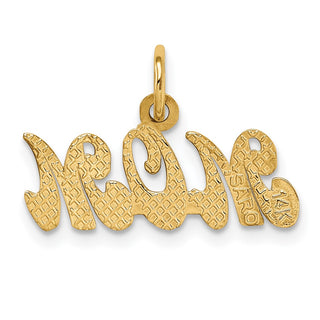 14k Yellow Gold Mom Charm K2632