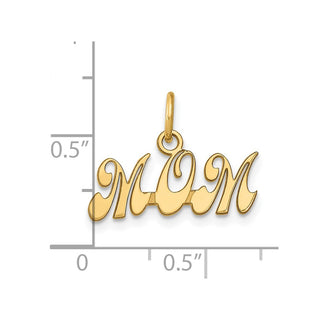 14k Yellow Gold Mom Charm K2632