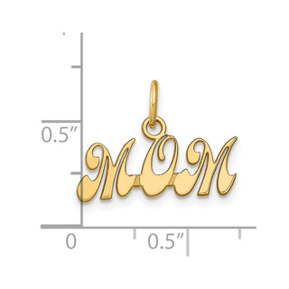 14k Yellow Gold Mom Charm K2632