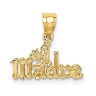 14k Yellow Gold #1 Madre Pendant