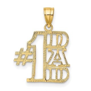 14k Yellow Gold #1 Dad Pendant K2685