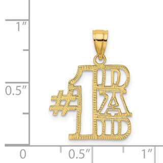 14k Yellow Gold #1 Dad Pendant K2685