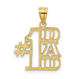 14k Yellow Gold #1 Dad Pendant K2685