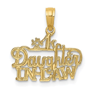 14k Yellow Gold #1 Daughter-In-Law Pendant
