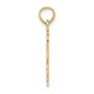 14k Yellow Gold Daddys Girl Heart Pendant