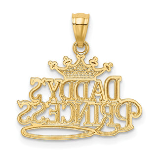 14k Yellow Gold And Rhodium Daddys Princess Pendant