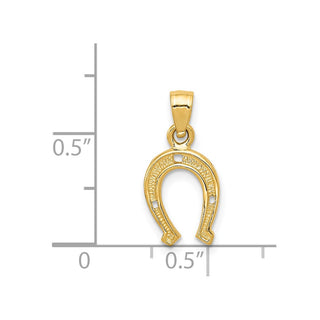 14k Yellow Gold Horseshoe Pendant