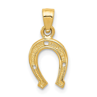 14k Yellow Gold Horseshoe Pendant