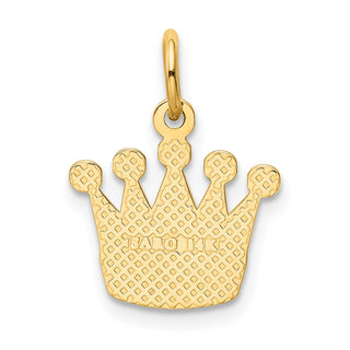 14k Yellow Gold Kings Crown Charm