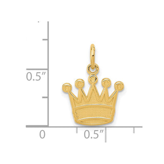 14k Yellow Gold Kings Crown Charm