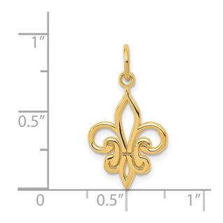 14k Yellow Gold Fleur De Lis Charm K2756