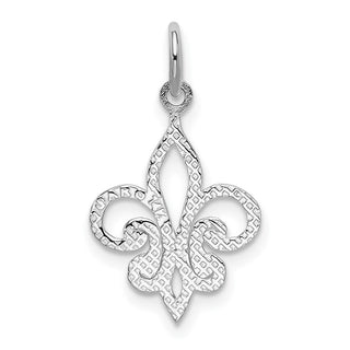 14K White Gold Fleur De Lis Charm