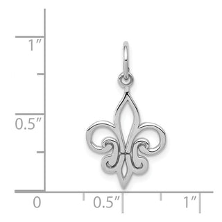 14K White Gold Fleur De Lis Charm