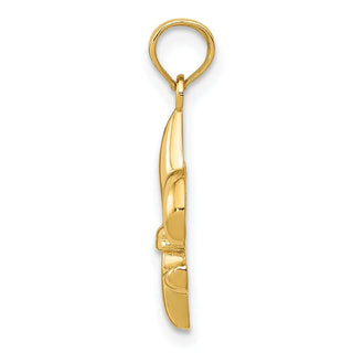 14k Yellow Gold Small Fleur-De-Lis Pendant