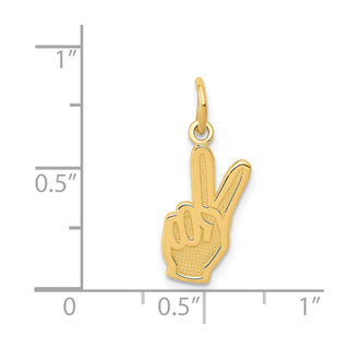 14k Yellow Gold Peace Sign Charm
