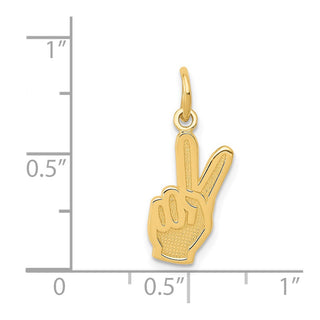 14k Yellow Gold Peace Sign Charm