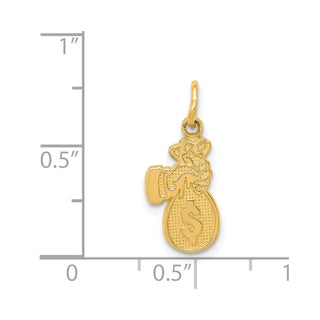 14k Yellow Gold Money Bag Charm