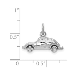 14K White Gold Car Charm