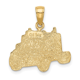 14k Yellow Gold Truck Cab Pendant
