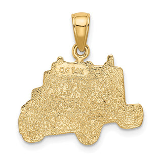 14k Yellow Gold Truck Cab Pendant