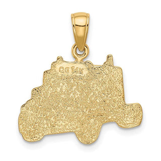 14k Yellow Gold Truck Cab Pendant