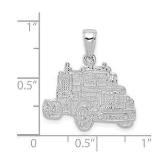 14K White Gold Truck Cab Pendant