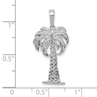 14k White Gold Palm Tree Pendant K2887W