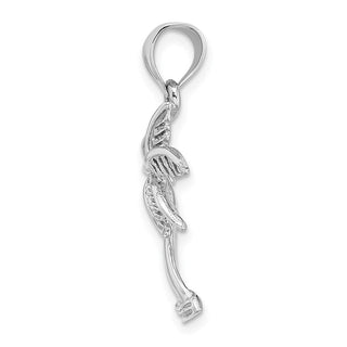 14k White Gold Palm Tree Pendant K2892W