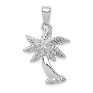 14k White Gold Palm Tree Pendant K2892W
