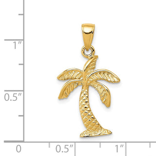 14k Yellow Gold Palm Tree Pendant K2894