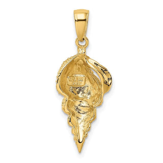 14k Yellow Gold Conch Shell Pendant K2912