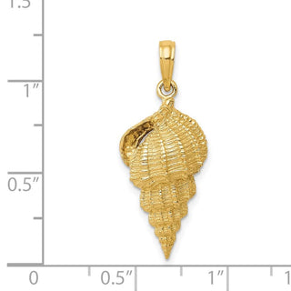 14k Yellow Gold Conch Shell Pendant K2912