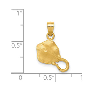14k Yellow Gold Stingray Pendant K2922