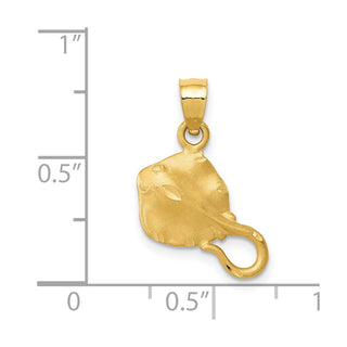 14k Yellow Gold Stingray Pendant K2922