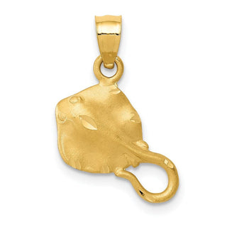 14k Yellow Gold Stingray Pendant K2922