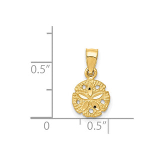 14k Yellow Gold Sand Dollar Pendant K2931