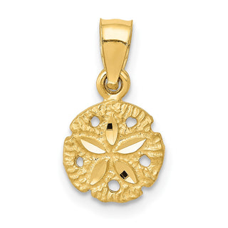 14k Yellow Gold Sand Dollar Pendant K2931