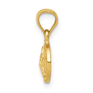 14k Yellow Gold Sand Dollar Pendant K2932