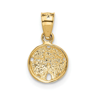 14k Yellow Gold Sand Dollar Pendant K2932