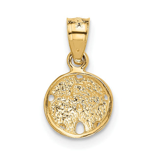 14k Yellow Gold Sand Dollar Pendant K2932