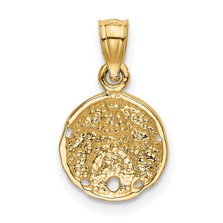 14k Yellow Gold Sand Dollar Pendant K2933