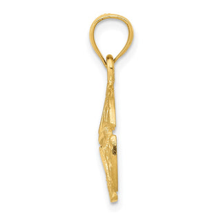 14k Yellow Gold Sand Dollar Pendant K2935