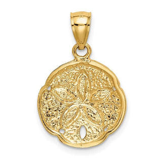 14k Yellow Gold Sand Dollar Pendant K2936