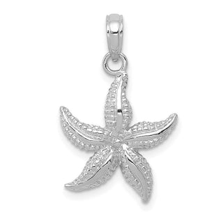 14k White Gold Starfish Pendant K2940W