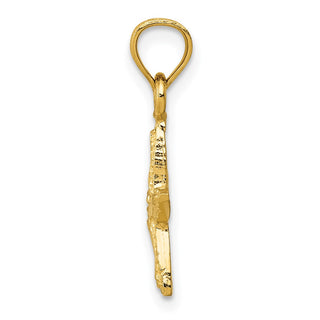 14k Yellow Gold Starfish Pendant K2948