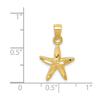 14k Yellow Gold Starfish Pendant K2948