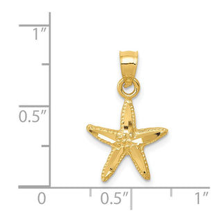 14k Yellow Gold Starfish Pendant K2948