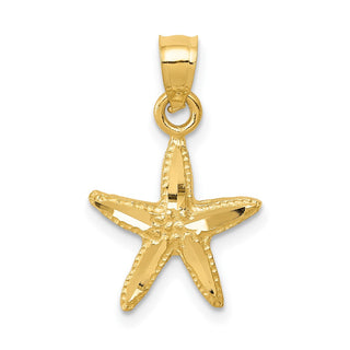 14k Yellow Gold Starfish Pendant K2948