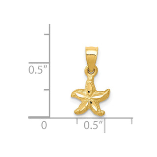 14k Yellow Gold Starfish Pendant K2949